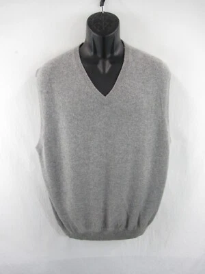 Chaleco Suéter Joseph & Lyman Para Hombre 100% Gris Cachemira Cuello en V Talla XXL #K173 Foto 1 de 4