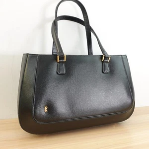 Roberta Di Camerino Bag Black Italian Leather Shoulder Purse Luxury Sac ITALY - Picture 1 of 17