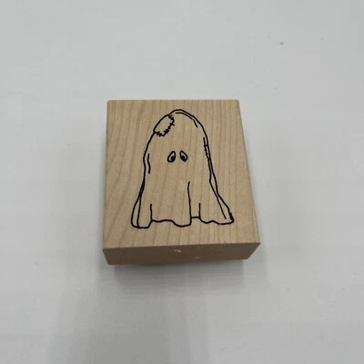 Fantasma triste con hoja de parche de JUDITH sello de goma Halloween Foto 1 de 4