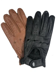 MEN'S CHAUFFEUR  REAL COWHIDE LEATHER CAR DRIVING GLOVES  - Picture 1 of 6