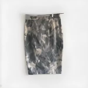 Banana Republic Loren Abstract Floral Pencil Skirt Womens Sz 2 Cloud Blue White - Picture 1 of 6