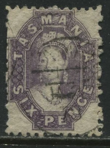 Tasmania QV 1878 6d bright violet perf 11 1/2 used - Bild 1 von 1
