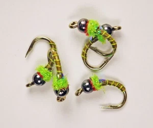 Carta UV de ninfas de tungsteno Mirage Frenchie.  - Lote de moscas de pesca con mosca trucha premium - Imagen 1 de 24