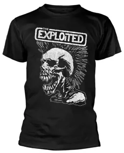 The Exploited Vintage Skull Black T-Shirt NEW OFFICIAL - Picture 1 of 1