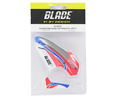 Blade MCPX MCP X Complete Canopy / Body w/Vertical Fin (Red) BLH3518 - Image 1 of 3