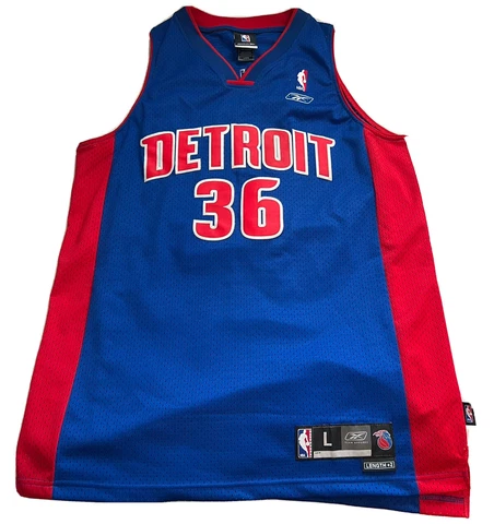 Rasheed Wallace Detroit Pistons Jersey NBA Authentics Reebok Large +2 Length #36 Cover