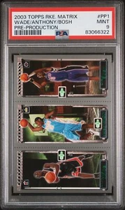 2003 Topps Rookie Matrix Pre-Production #PP1 Wade/Anthony/Bosh PSA 9 - Bild 1 von 2