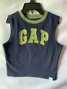BABYGAP LOGO NAVY AND ARMY GREEN MUSCLE TEE 6M-12M - NWT - Picture 1 of 4