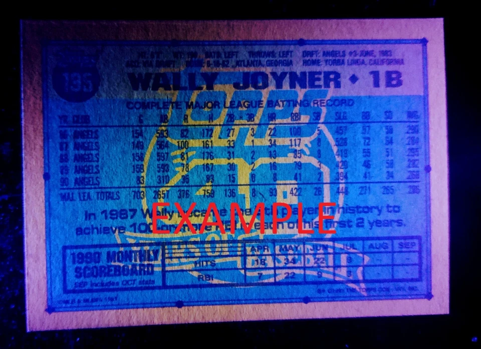 1991 Topps 40th Anniversary Glow Backs / Bold Backs (#1 - #792) - **YOU CHOOSE** - Image 1 of 1