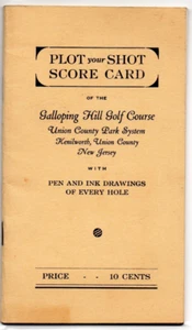 Original 1930 Galloping Hill Golf Course NJ - Libro de cartas de puntuación de tiro - Imagen 1 de 3