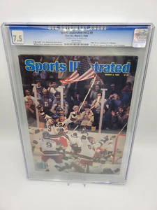 🌟 CGC 7.5 Sports Illustrated USA Hockey 3/3/80 Miracle On Ice ABBONAMENTO ROTTO - Foto 1 di 8