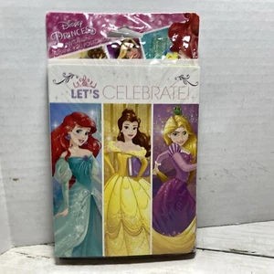 Disney Princess Let's Celebrate Party 8 Invitations And 8 Thank You Cards - Picture 1 of 4