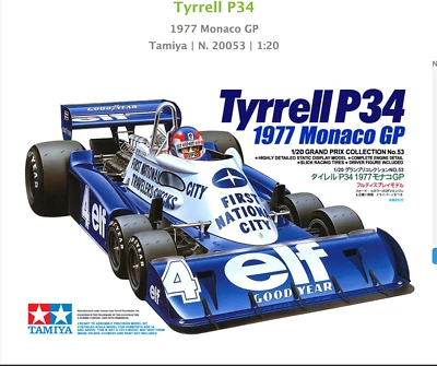Tyrrell P34 Monaco '77 Tamiya scala 1:20 TA20053 - Immagine 1 di 4