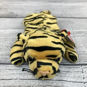 STRIPES the Tiger Beanie Babies TY Retired 1995 Small Animal Plush Toy - Picture 1 of 11
