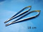 Castroviejo Needle Holders Tc Gold Plated Str & Cvd Dental Surgical Instruments