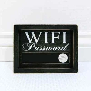 8x6x1.5 Wood Frame Chalkboard Sign (WIFI) Black, White Black & White Farmhouse - Picture 1 of 1