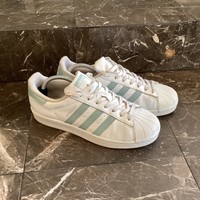 Adidas Superstar Green Velvet Women's 7 