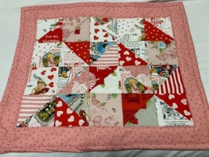 Valentine's Day Quilted Table Topper 24x20 inches - Picture 1 of 6