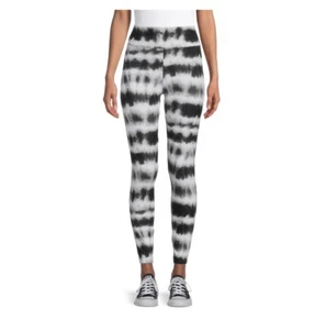 Leggings Size 2X Black White Tie Dye Women’s High Rise Soft - Picture 1 of 5