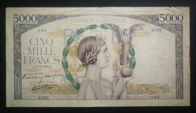 France 5000 Francs 1939 F+ - Image 1 of 2