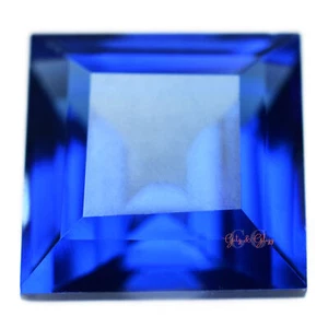 8 To 10 Ct Natural Ceylon Blue Sapphire Square Cut Certified Loose Gemstones - Picture 1 of 6