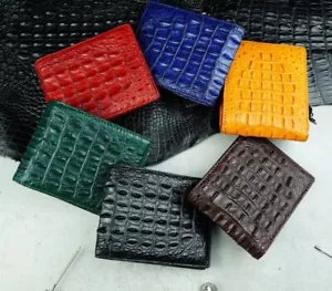 Mens Wallet Large Capacity Real Crocodile Leather Credit Card Holder RFID Block - Picture 1 of 71