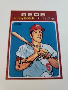 Baseball Art Card Print of Johnny Bench, 71 - Picture 1 of 2