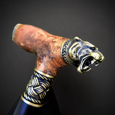 Трость трость трость BURL трости палки ручной работы дерева ручной работы E57 - Изображение 1 из 4