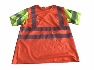 Safety Work Hi Vis T Shirt ANSI High Visibility Reflective Tape Large Texas DOT - Picture 1 of 5