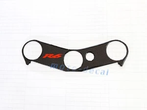 Real Carbon Fiber For 2010-2016 2011 YZF-R6 R6 Top Triple Clamp Yoke 3D Decal - Picture 1 of 4