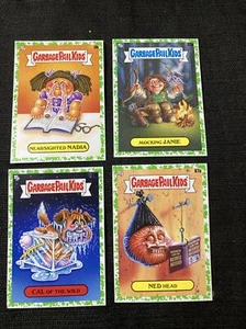 4 tarjetas verdes paralelas Garbage Pail Kids Topps #8 - Imagen 1 de 5