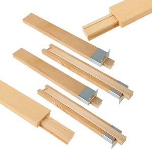 DAJAVE 6PCS 14 Inch Wood Drawer Slides with Metal Slide Glides, Traditional - Picture 1 of 12