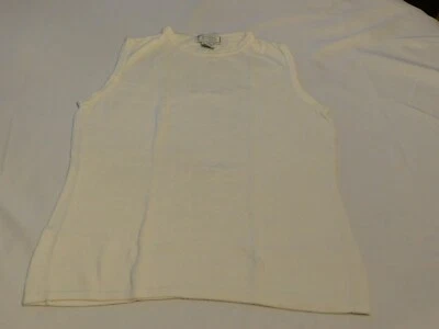 Camisa Suéter Jennifer Moore Para Mujer Damas Sin Mangas Talla L Grande Blanca Usada en Excelente Condición Foto 1 de 4