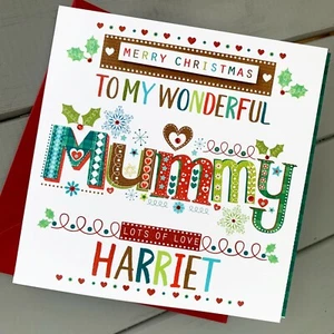 Tarjeta de Navidad de mamá personalizada, tarjeta de Navidad para mamá, mamá, tarjetas especiales - Imagen 1 de 26