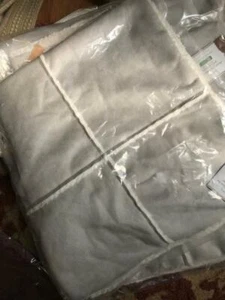 Pottery Barn Faux Fur Shearling Pillow Cover Moon Stone 18 sq Accent Gray More++ - Picture 1 of 1