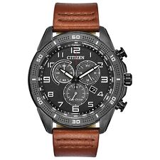 Citizen Eco-Drive Men's Ion Plated Chronograph 45mm Watch AT2447-01E
