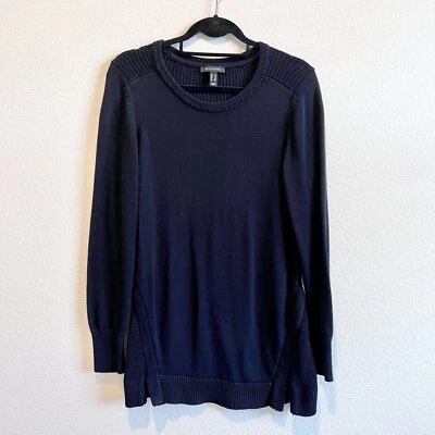 H by Halston Black Knit Pullover Sweater Womens Cotton Blend Size Small - Image 1 of 4