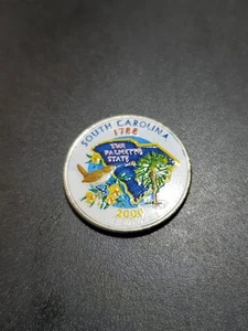 2000- 25C South Carolina 50 States Quarter Painted Color Coin Ms - Picture 1 of 4