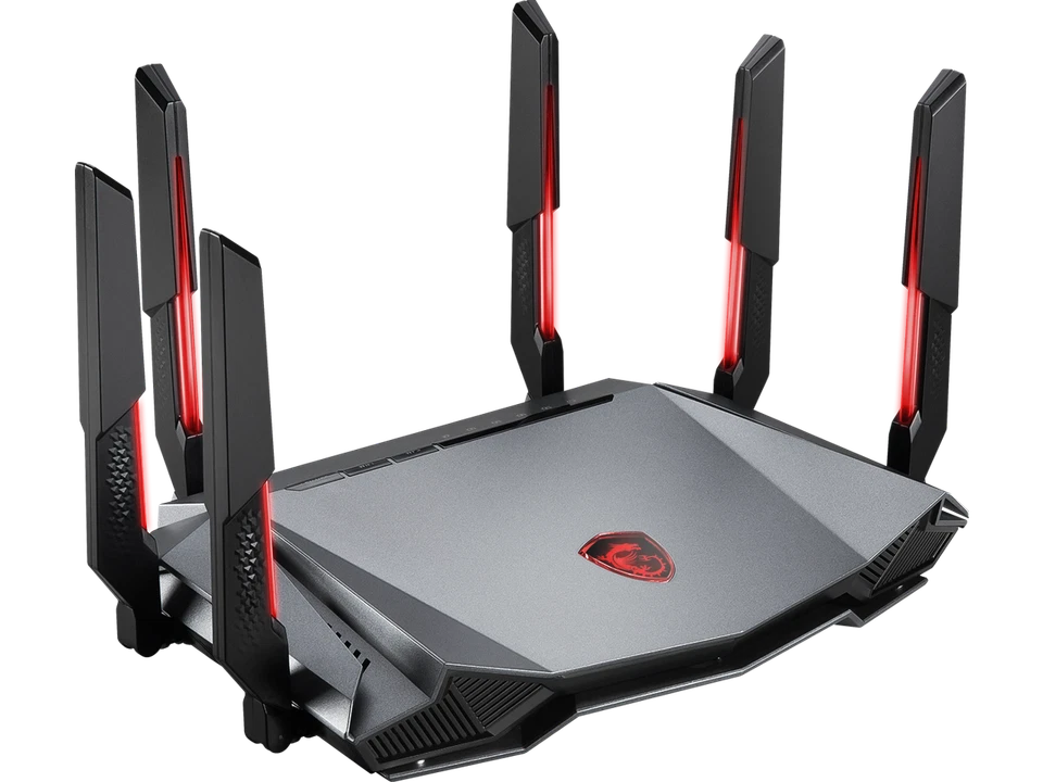 MSI RadiX AXE6600 WiFi 6E Tri-Band Gaming Router  support 2.5GHz/5GHz/6GHz, AI - Image 1 of 4
