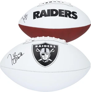 Tim Brown Las Vegas Raiders Autographed Franklin White Panel Football - Picture 1 of 3