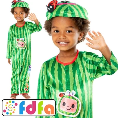 Rubies Official Cocomelon Romper Kids Toddler Childs Fancy Dress Costume - Image 1 of 3
