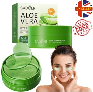 Aloe Vera Under Eye Patches (60PCS) for Puffy Eyes & Dark Circles, Hydrating Eye - Picture 1 of 12