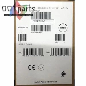 NEW HPE 857965-001 3.5" 10TB SAS 12G 7.2K GEN9 GEN10 HDD Hard Drive 857644-B21 - Picture 1 of 2
