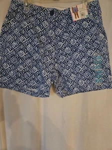 Pantalones Cortos Mujer Colección Stella Parker Estampados Tela Elástica Azulejo Floral Talla 12 - Imagen 1 de 11