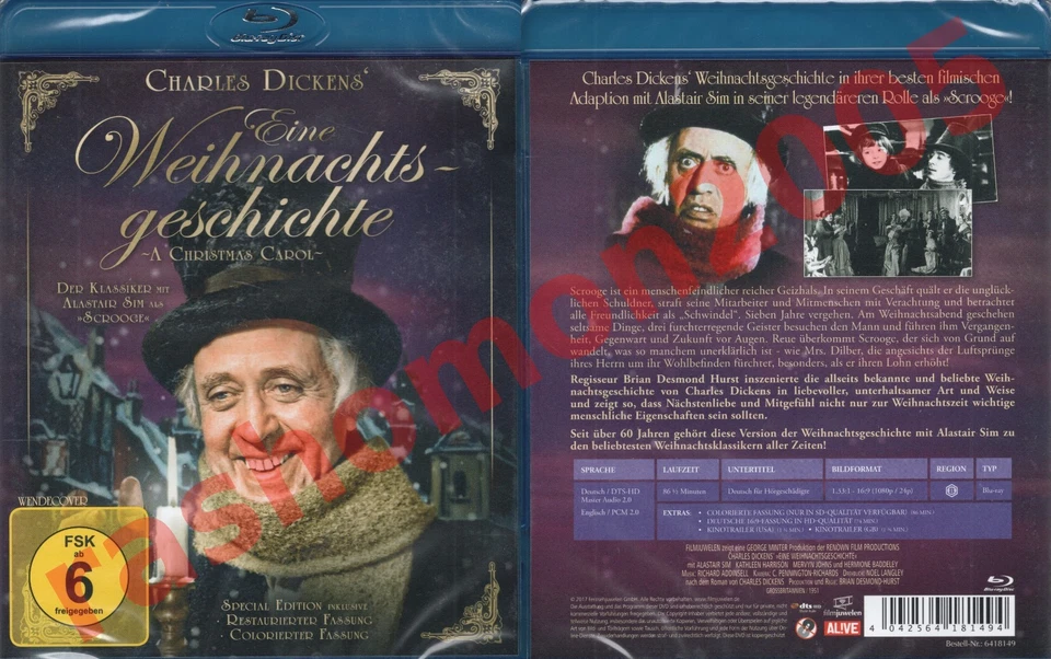 a Christmas Carol 1951 Alastair SIM Blu Ray Region B