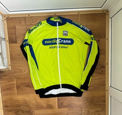 SMS SANTINI 90s VINTAGE LONG SLEEVE  CYCLING JERSEY SHIRT XL BLOCK CORE - Image 1 of 4