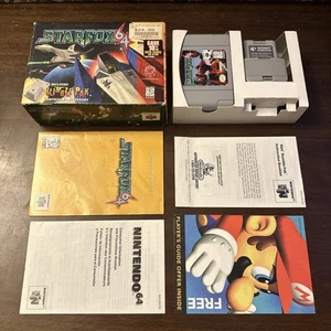 Star Fox 64 (Nintendo 64 N64) Complete Big Box W Rumble - Tested - Authentic - Picture 1 of 16