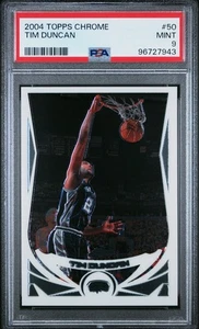 2004 Topps Chrome #50 Tim Duncan PSA 9 - Bild 1 von 2