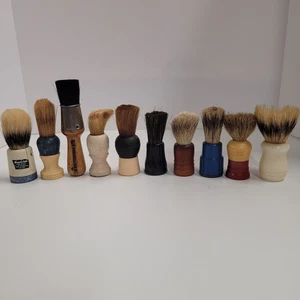 vintage shaving brush lot, 10 total, different styles and brands - Picture 1 of 9
