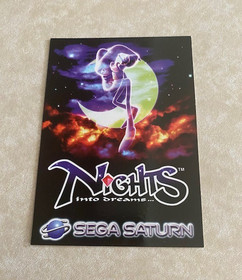 Sega Saturn Nights into dreams postcard Unposted New